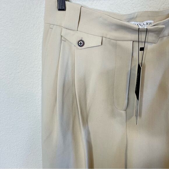 NWT Shona Joy Irena High Waisted Tailored Pant Bone Womens Size 10 - Picture 8 of 12